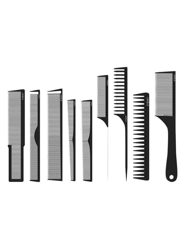 L3VEL3 Hair Comb Set - 9 Pcs