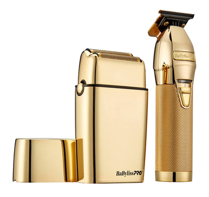 BaBylissPRO LimitedFX Collection Trimmer and Double-Foil Shaver Gold